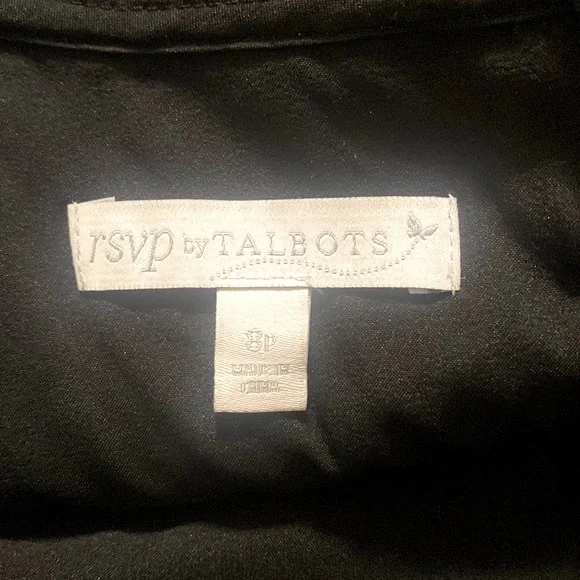 RSVP by Talbots Black Flounce-Sleeve Lace Dress - Picture 8 of 10